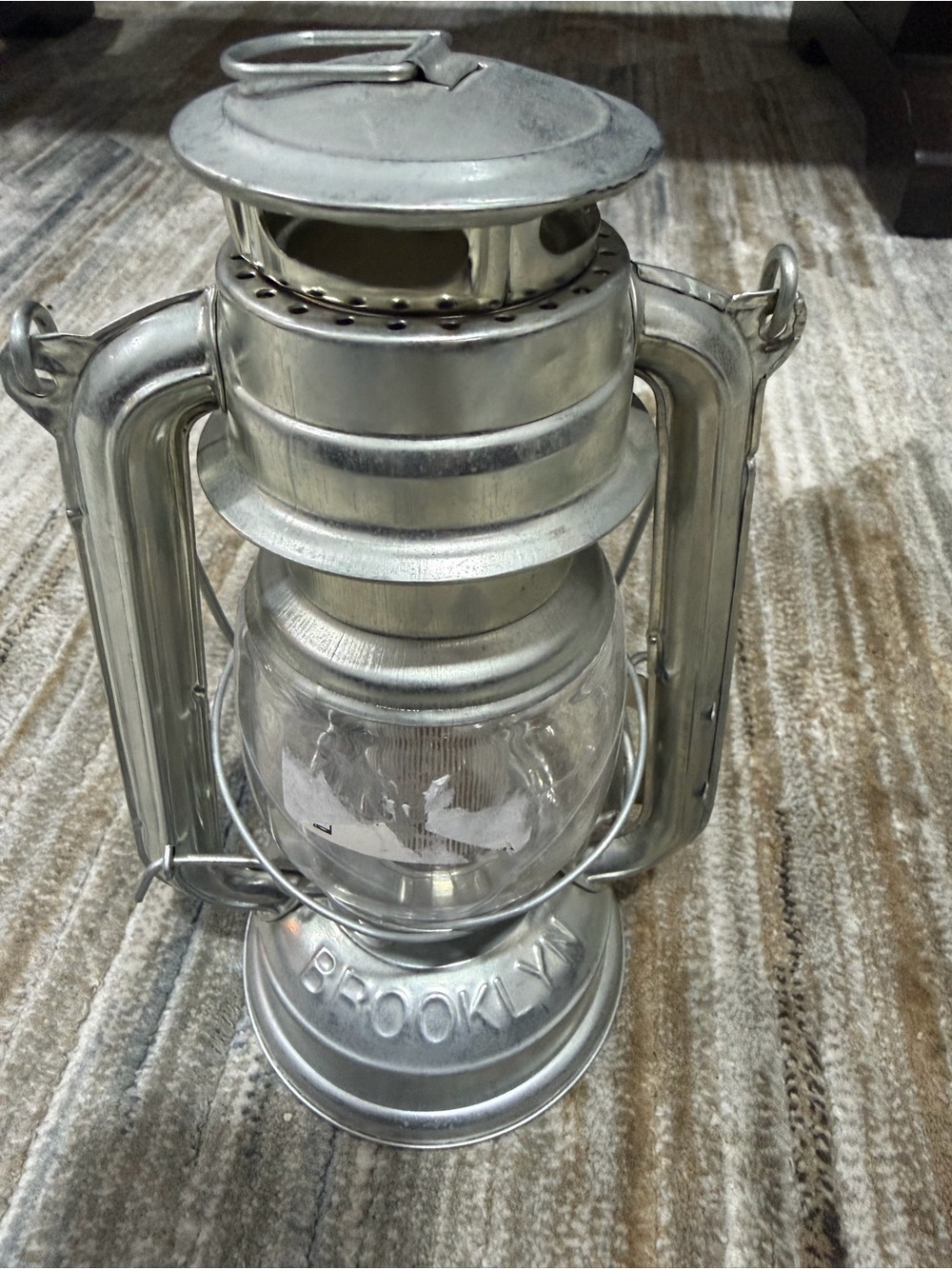 Metal Lantern in Silver Finish